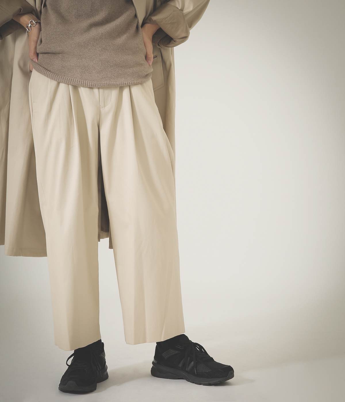 URU×ARKnets別注 2TUCK WIDE PANTS-