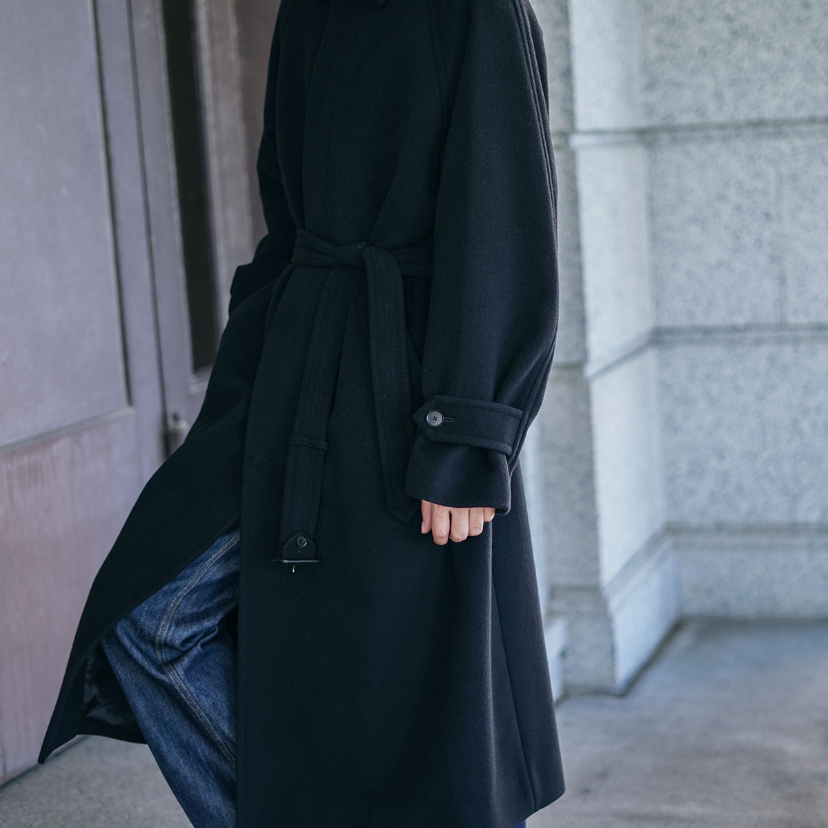 20aw AURALEE ウール カシミヤ ラミネートコート ロングコート