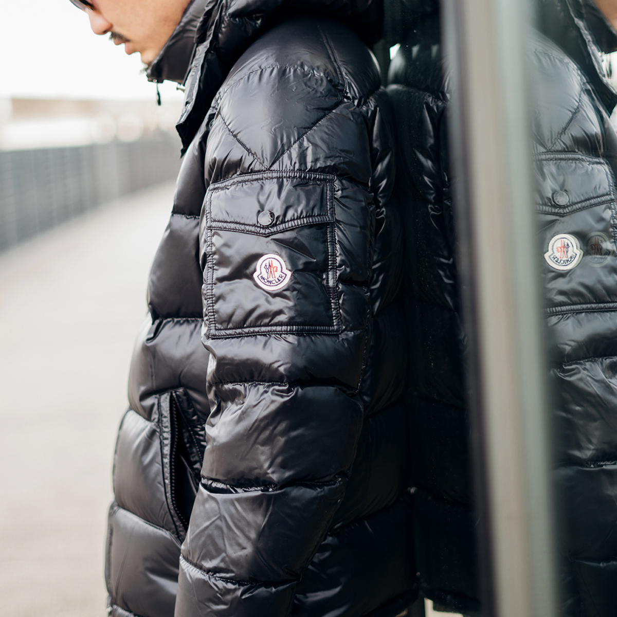 Moncler ジップアップ シャツジャケット | ブラック | FARFETCH JP