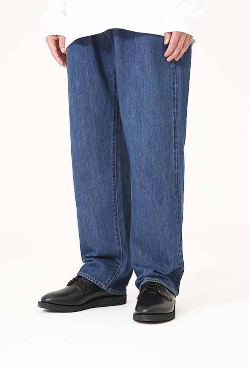 ONLY ARK】別注 ブラック スビンコットン 13,5oz バギーデニム