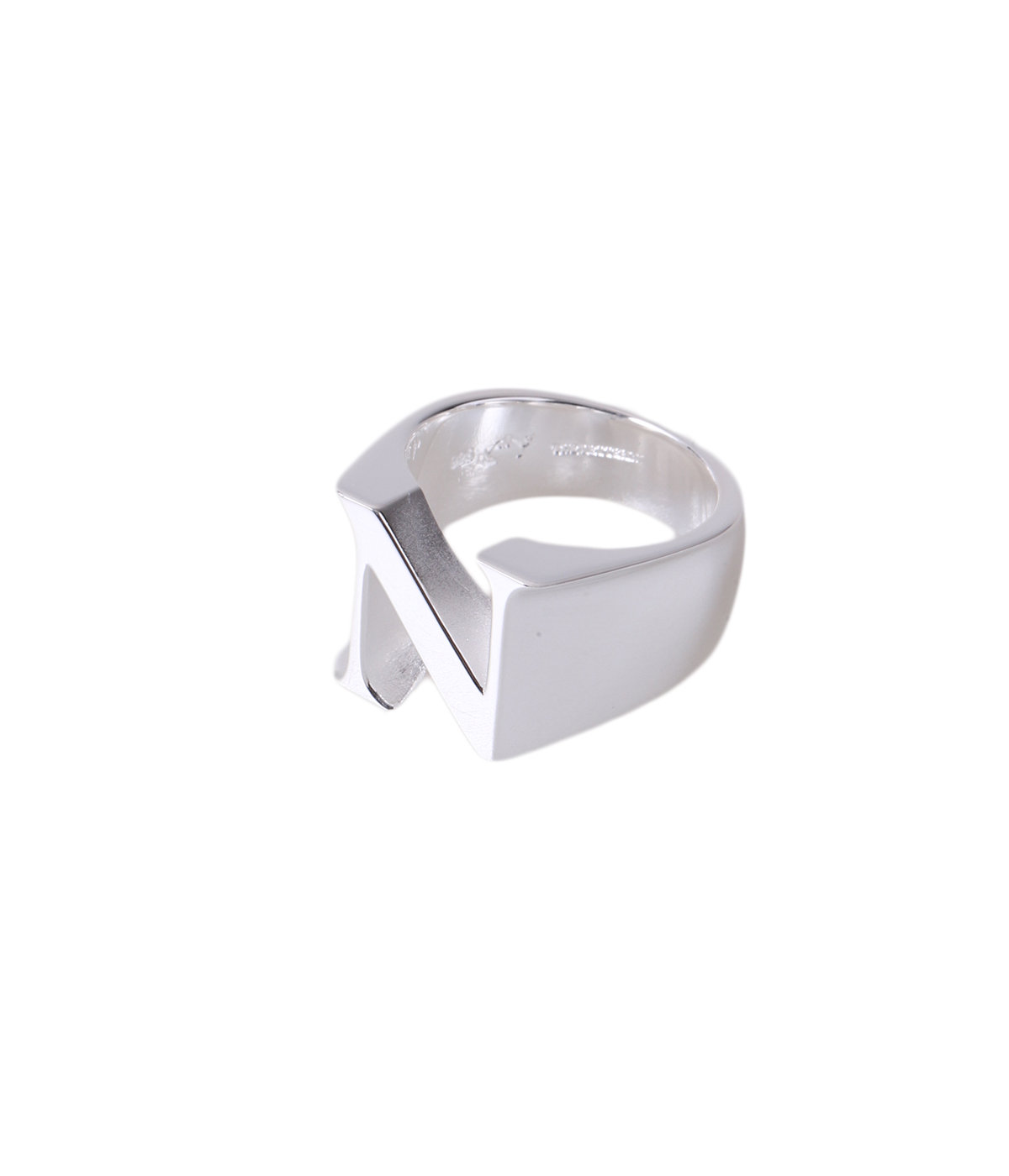 THE LETTERING SILVER RING (N)