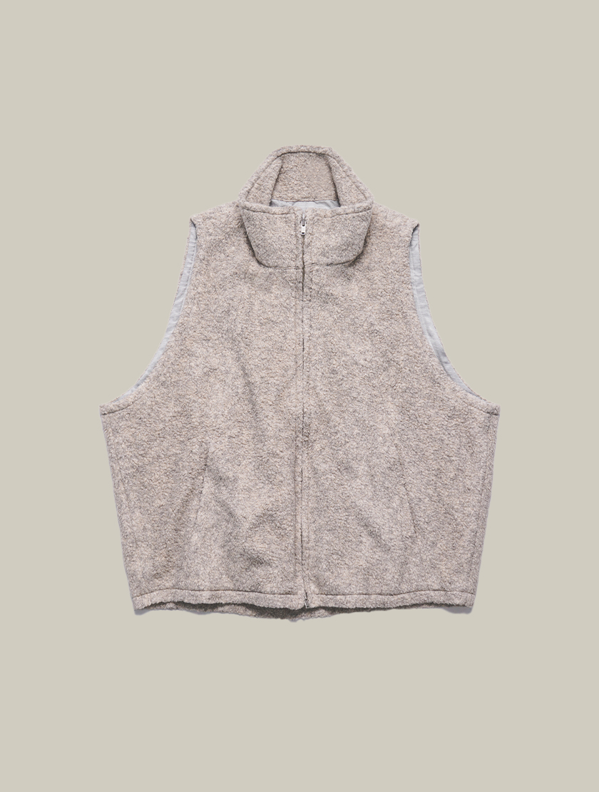 WOOL PILE BOA VEST