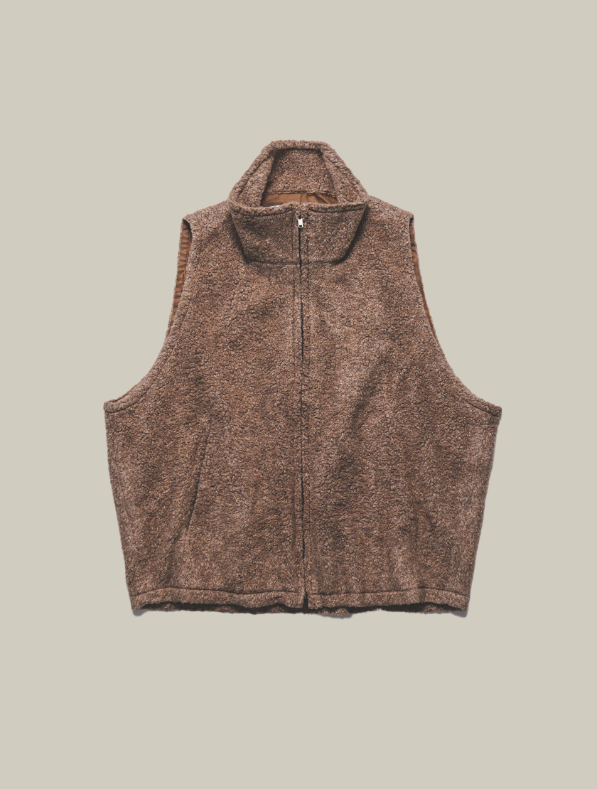 WOOL PILE BOA VEST