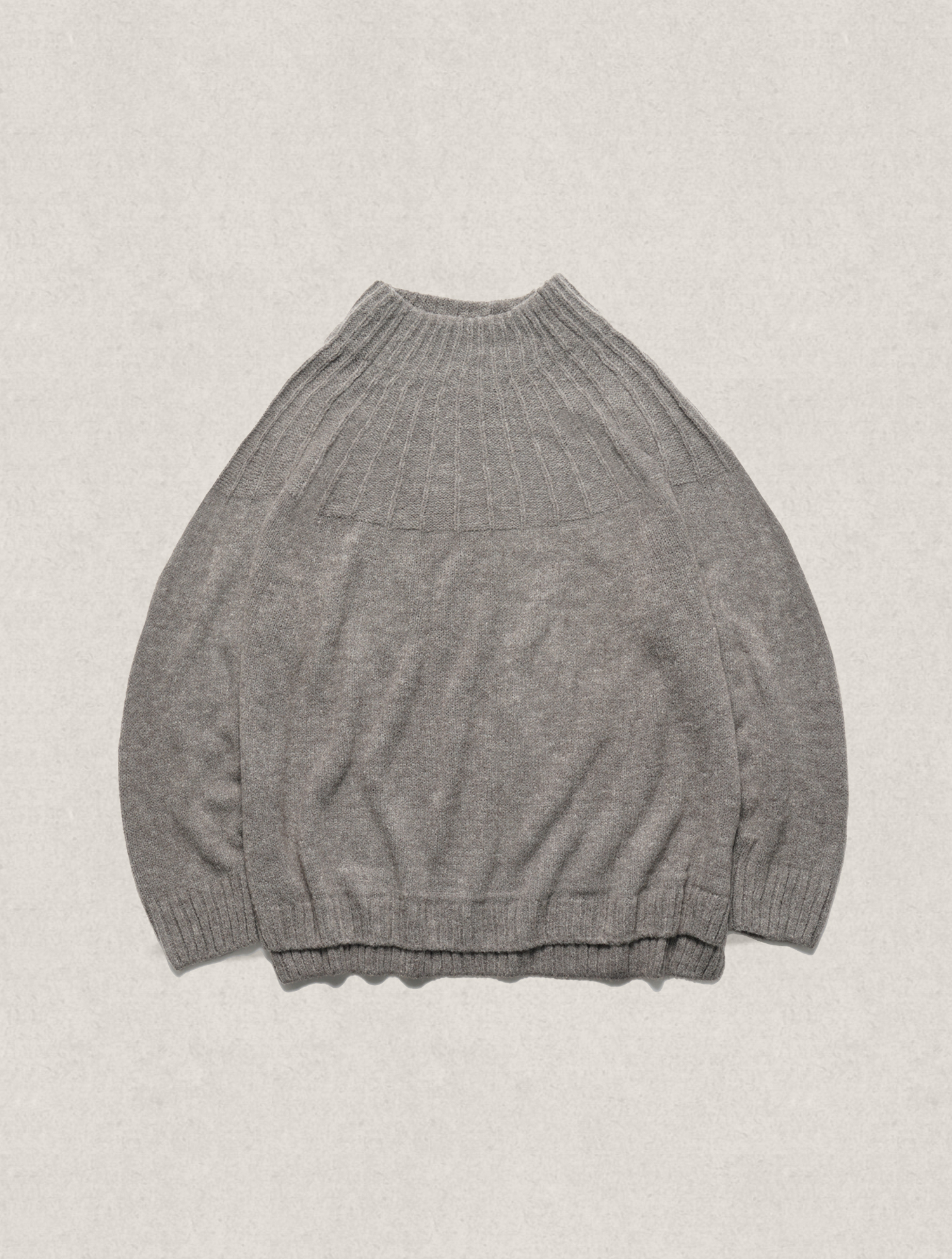 MOCK NECK BOUCLE KNIT