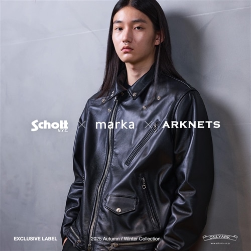 LEATHER SPORTS JACKET -CRACKED GOAT LEATHER- | marka(マーカ