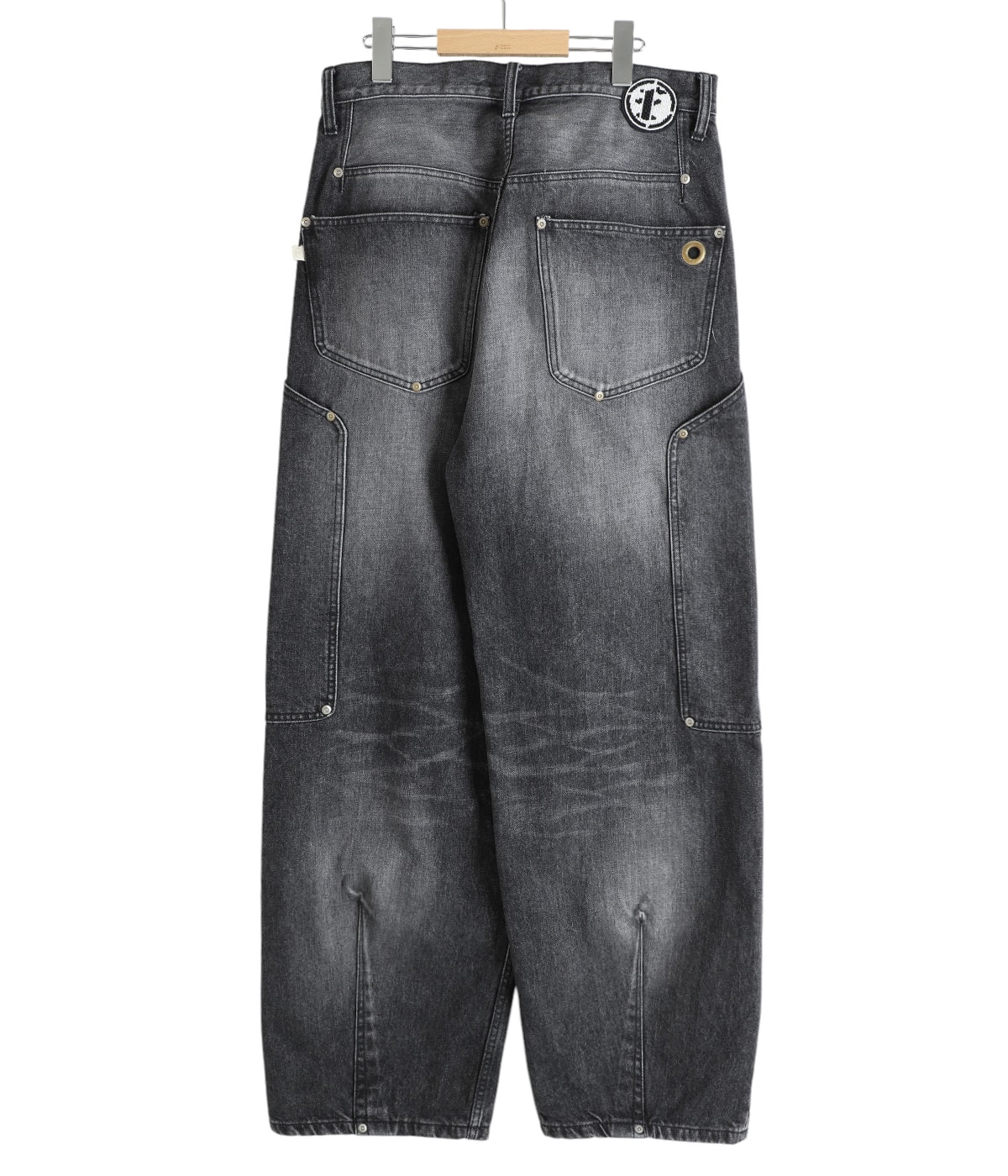 フェイクアスフラワーズ faf ブラック デニム 新品 baggy バギー 2 FAF / フェイク アズ フラワーズ NEWCOMMUNE AGED BAGGY DENIM SHORTS