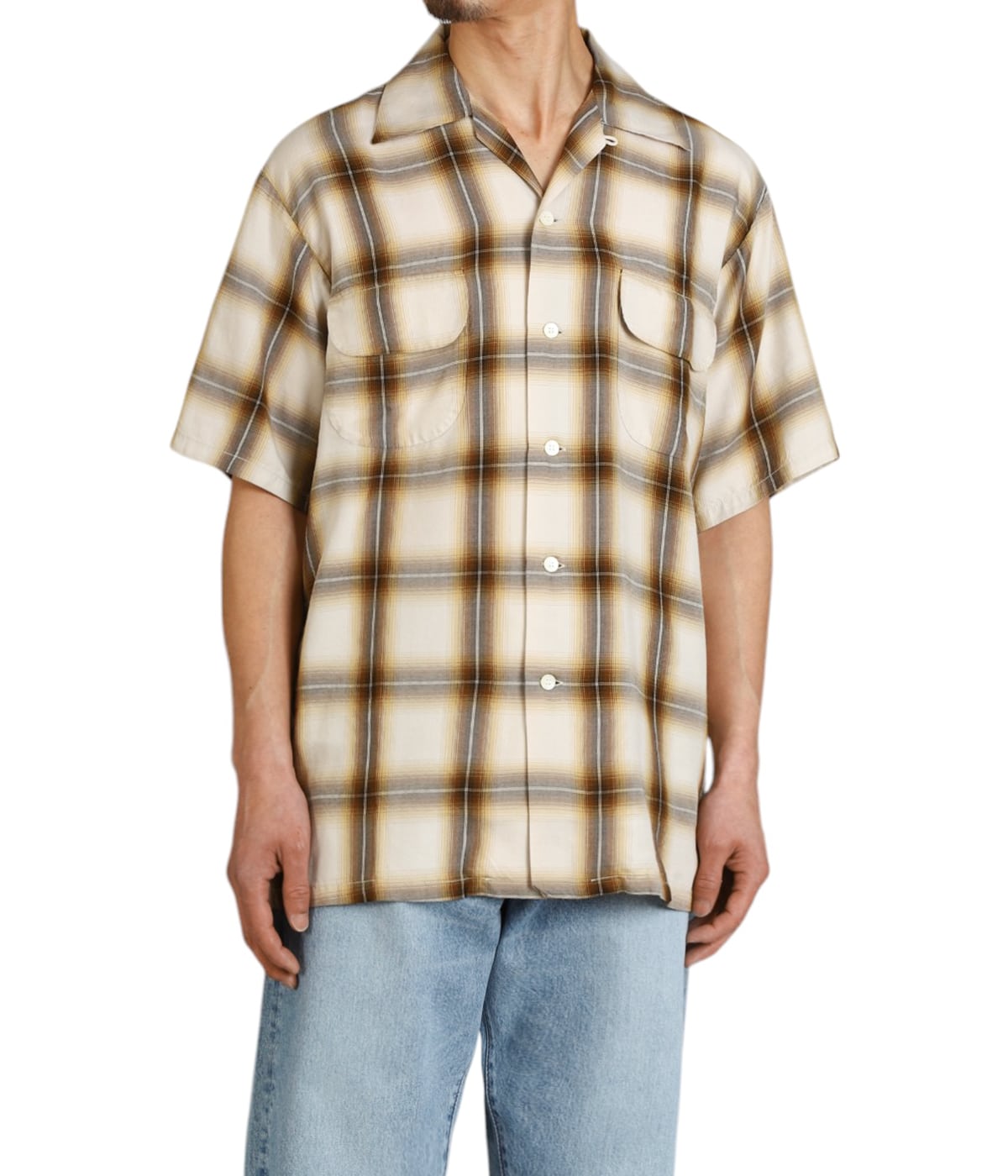 シャツ ASCLO Ombre Check Short Sleeve Shirt (4color) ASCLO Ombre Check Short Sleeve Shirt (4color) - ASCLO