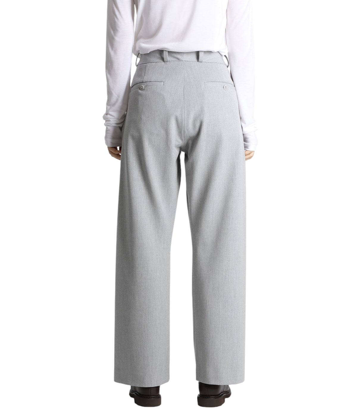 yaecaブランケット ヤエカ　グレー　美品 レディース】2タックストレートパンツ - 05603 - | YAECA(ヤエカ