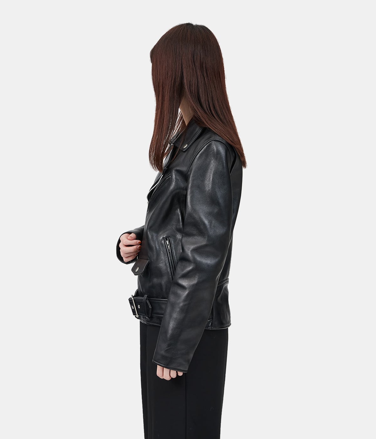 【beautiful people】ライダース（レディース）36 別注vintage leather riders jacket(XS BLACK): beautiful