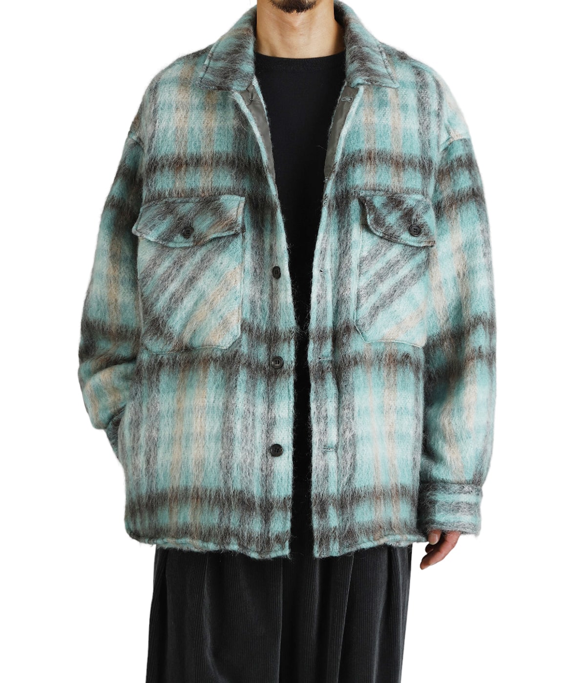 model(175cm / 60kg)B85 W75 H92 着用サイズ：L(48)