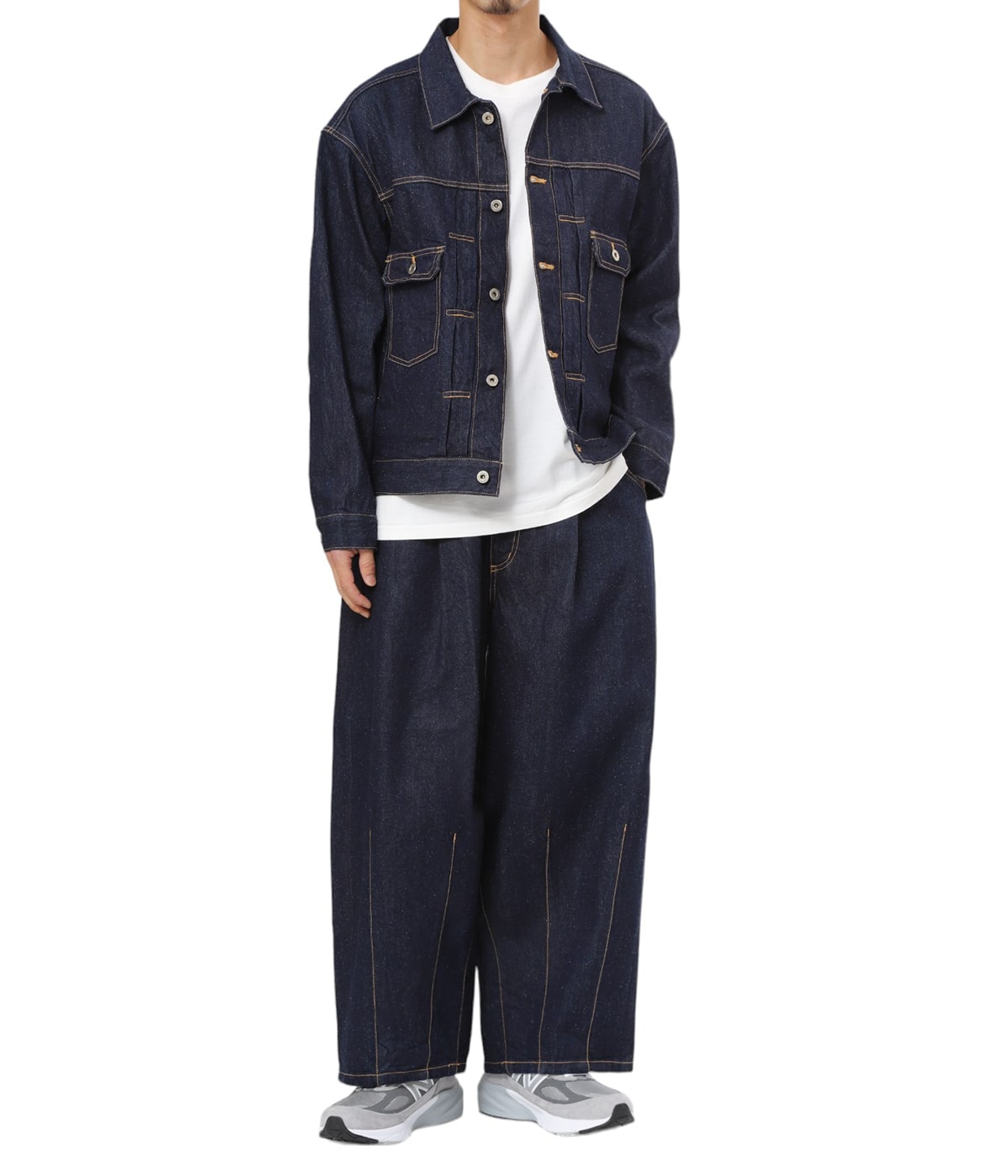 is-ness デニムジャケット WIDE TRUCKER JACKET SILK DENIM JACKET | is-ness(イズネス) / アウター デニム