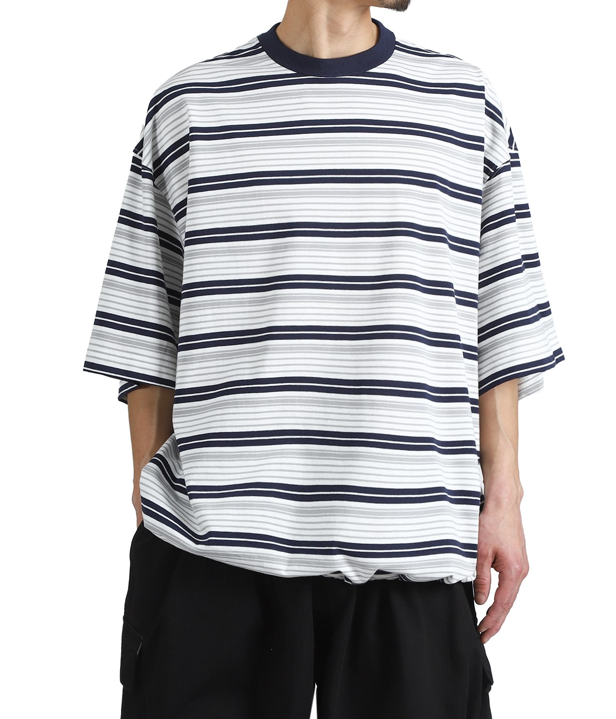 Border Balloon T-Shirt | is-ness(イズネス) / トップス カットソー