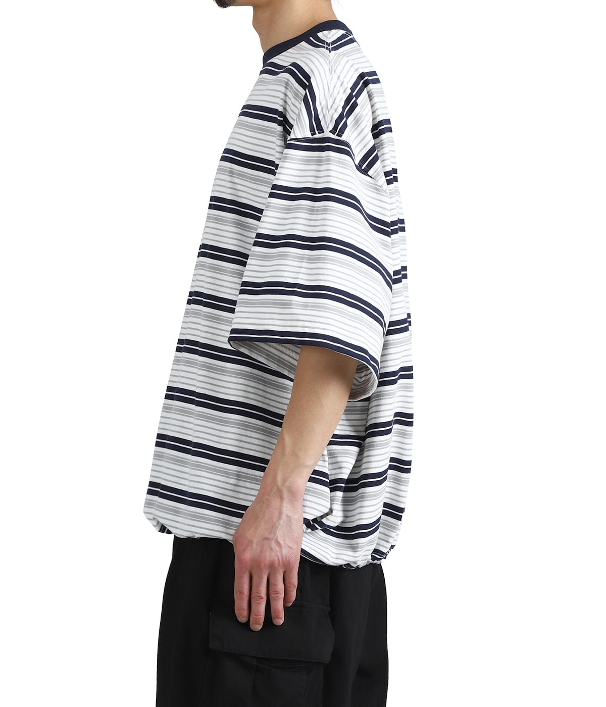 Border Balloon T-Shirt | is-ness(イズネス) / トップス カットソー