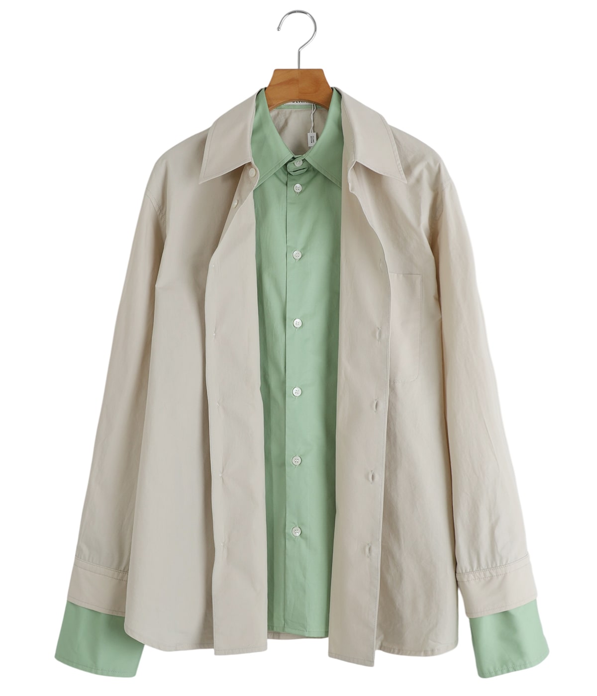 レディース】TWO TONE LAYERED SHIRTS | CLANE(クラネ) / トップス