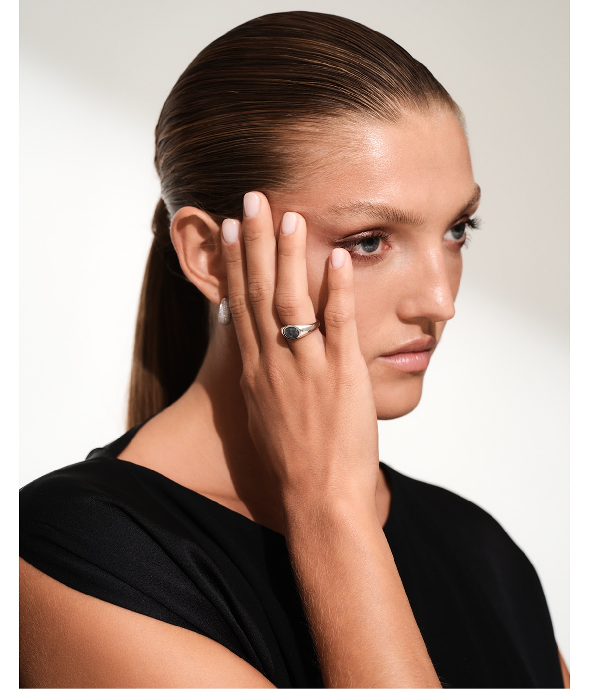【美品】TOMWOOD トムウッドOval Larvikite Ring g50 Joe Ring Larvikite | TOMWOOD(トムウッド) / アクセサリー