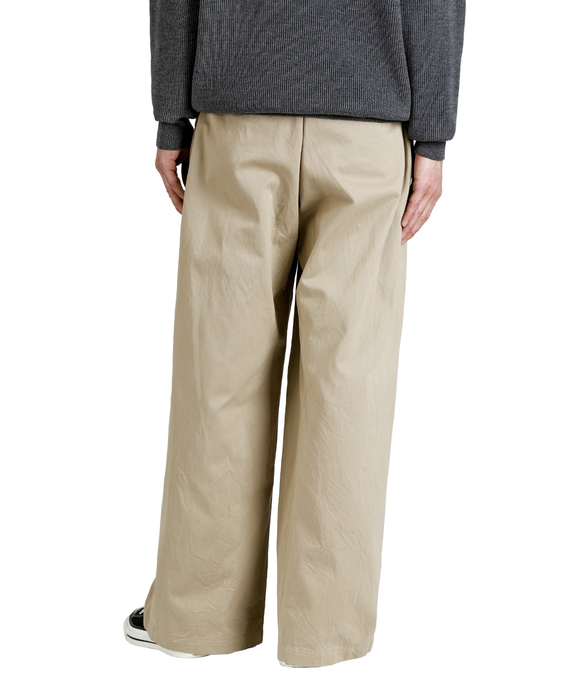 新品 タグ付き YAECA ヤエカ チノクロス パンツ ワイド カーキベージュ YAECA (ヤエカ) CHINO CLOTH PANTS TWO TUCK TAPERED / チノクロス