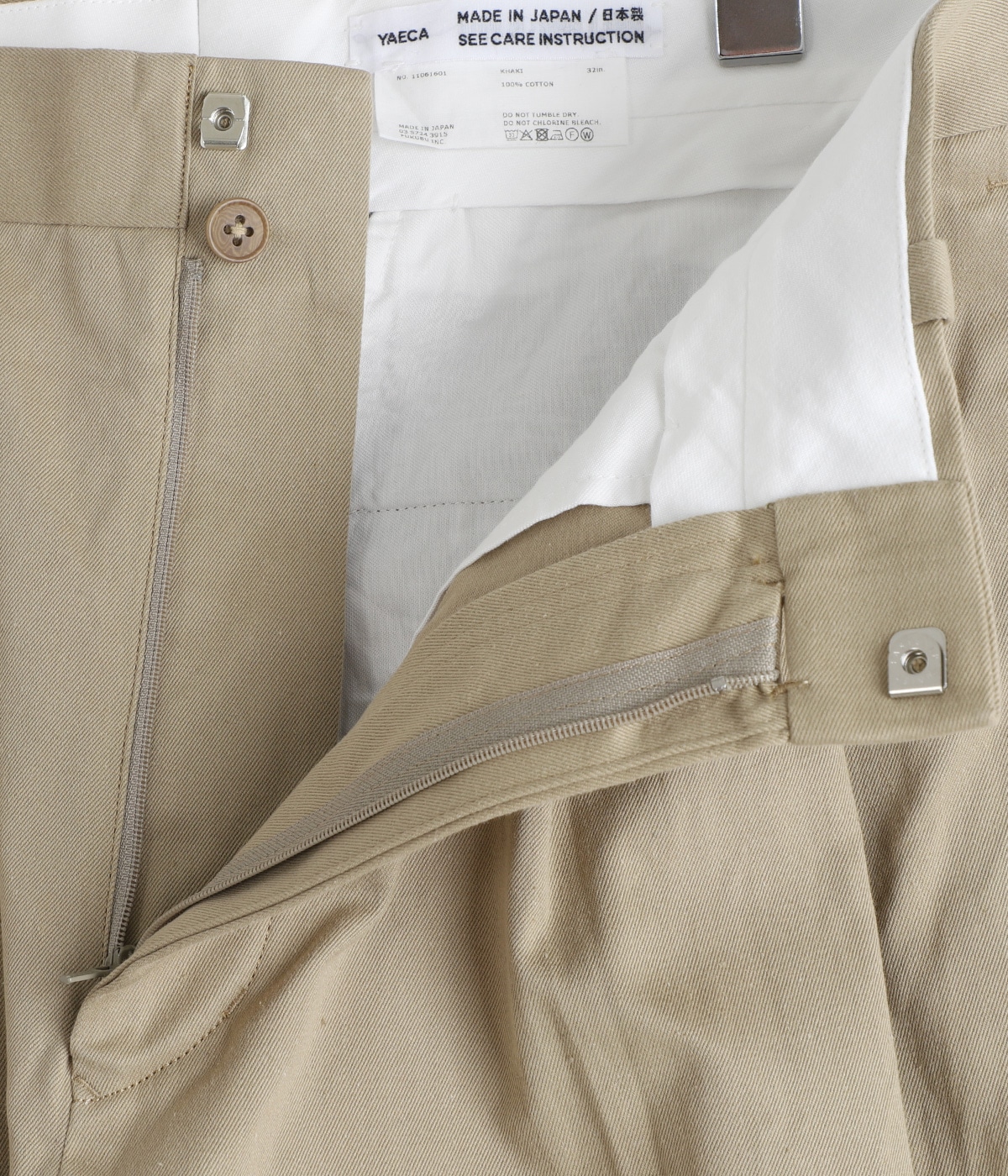 チノクロスパンツ ツータックストレート -11061601- | YAECA(ヤエカ