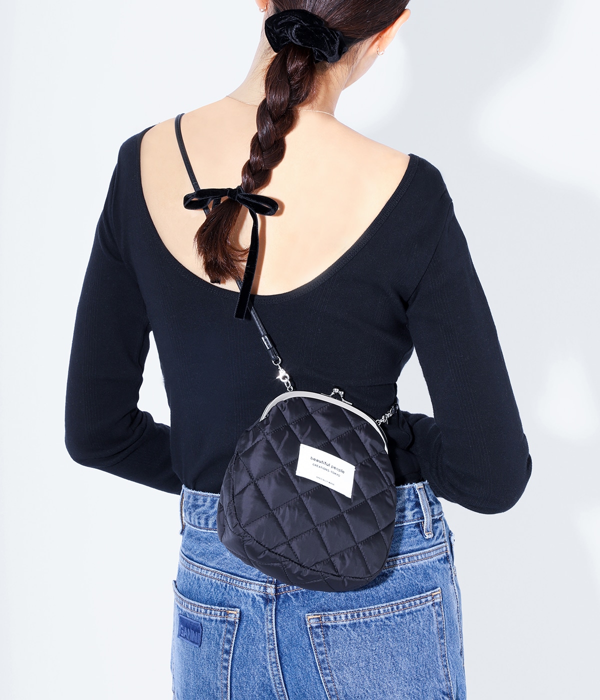 beautiful people 別注がま口ショルダーバッグ beautiful people(ビューティフルピープル) 別注kilt clasp