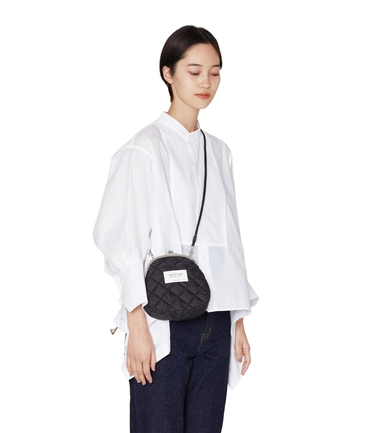 beautiful people キルトショルダーポーチ ブラック beautiful people(ビューティフルピープル) 別注kilt clasp