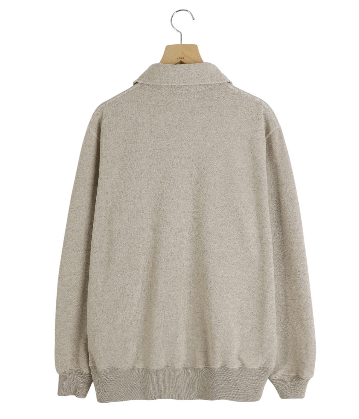 スロープスロウ ハーフジップトップ コットンリネン フレンチテリー エクリュ L half zip top - Cotton/Linen Light French terry - | Slopeslow