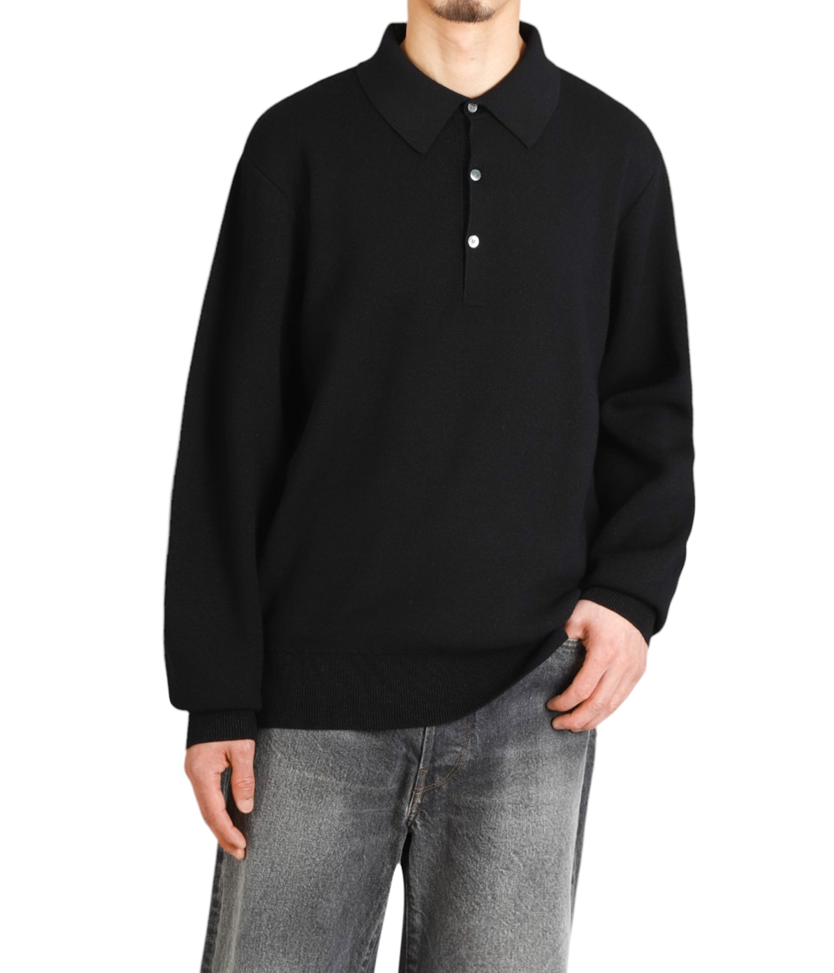 【新品】Gypsohila Sugar Rib Polo ホワイト LOOKBOOK | gypsohila