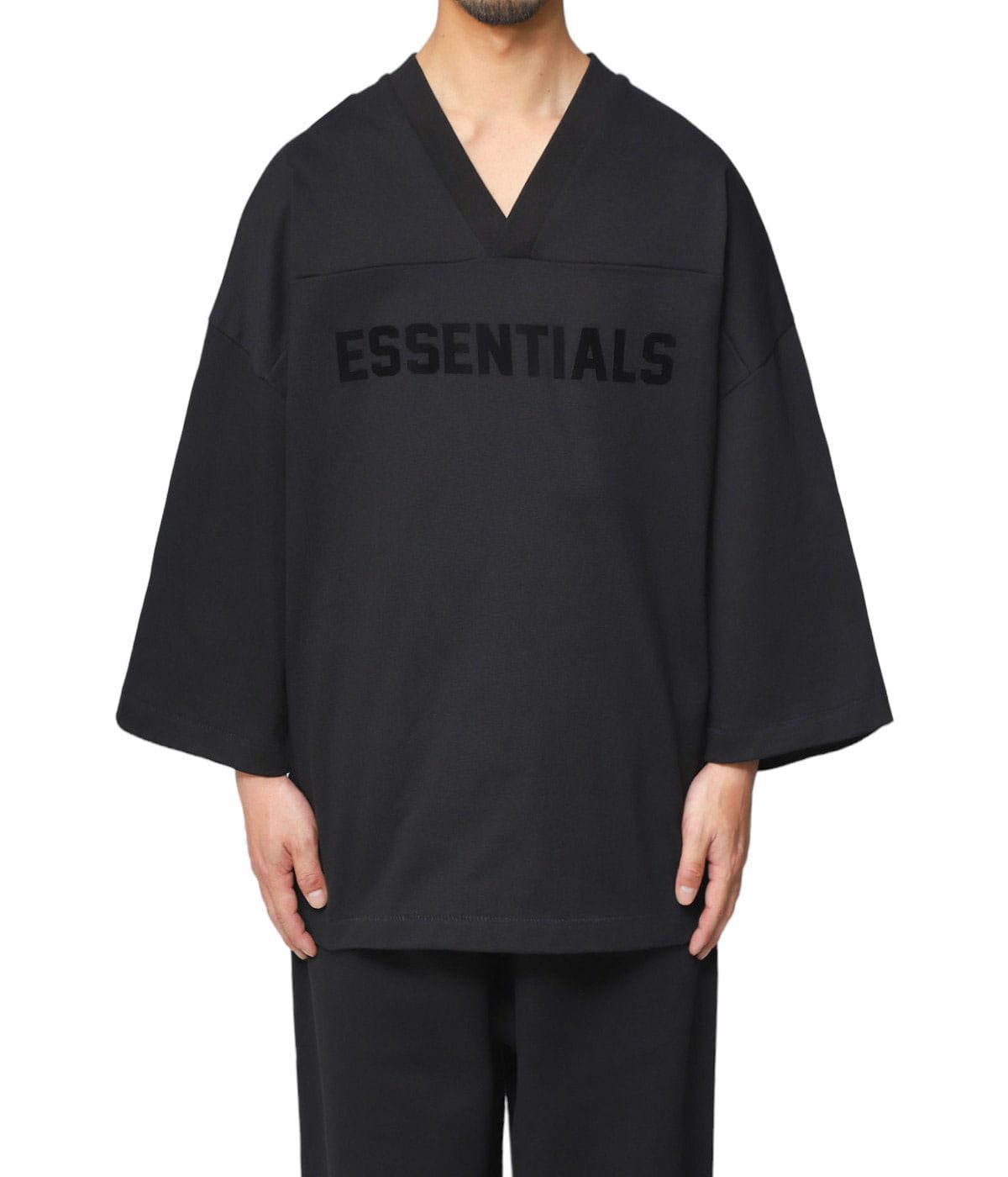 フィアオブゴッド エッセンシャルズ フットボール Tシャツ ブラック Football Tee | ESSENTIALS FEAR OF GOD(エッセンシャルズ