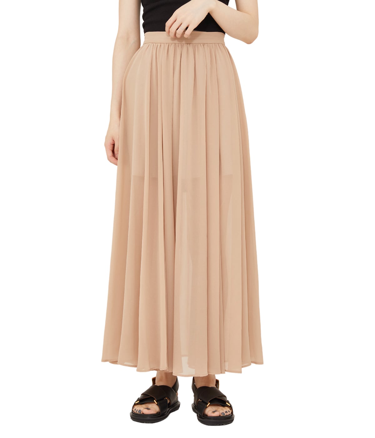 スカート CLANE DEEP SLIT LONG SKIRT CLANE（クラネ）の「DEEP SLIT LONG SKIRT（スカート）」 - WEAR