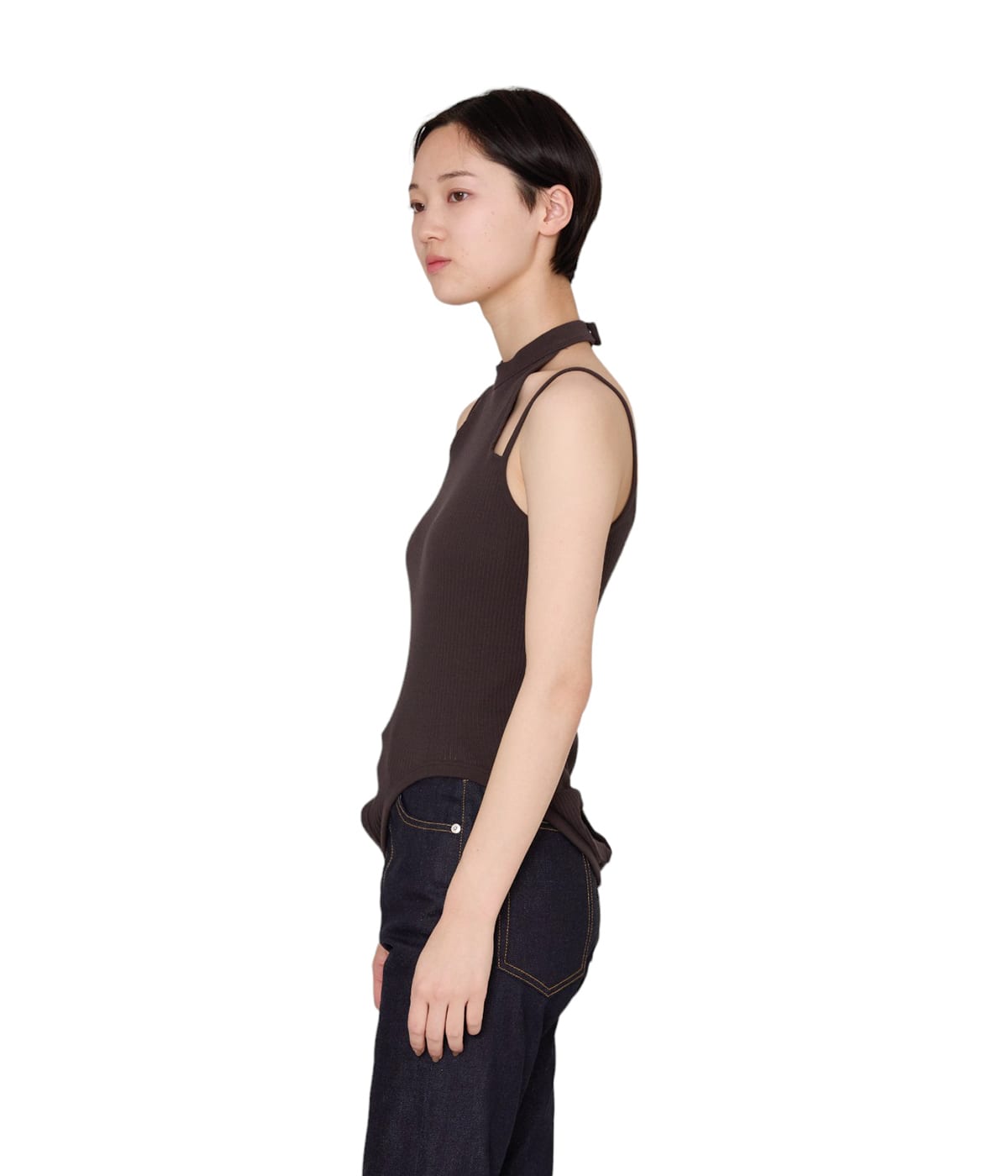 レディース】double-end sheer rib jersey tank top | beautiful
