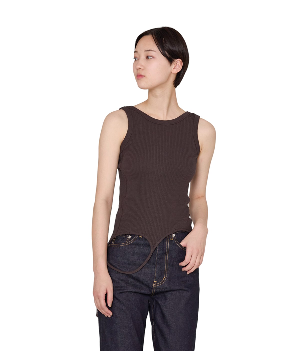 レディース】double-end sheer rib jersey tank top | beautiful