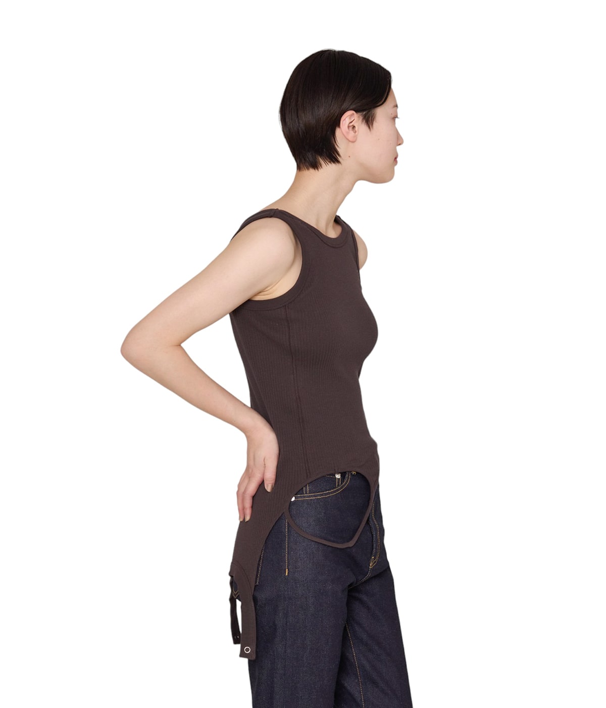 レディース】double-end sheer rib jersey tank top | beautiful