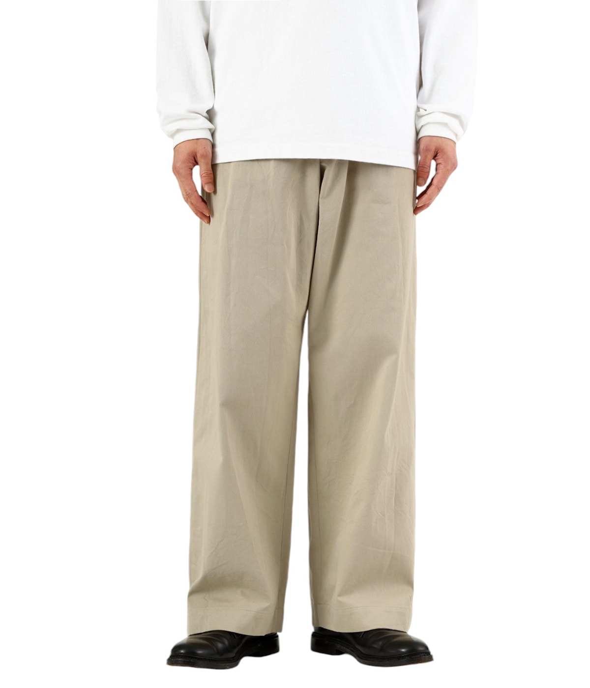 新品 タグ付き YAECA ヤエカ チノクロス パンツ ワイド カーキベージュ YAECA (ヤエカ) CHINO CLOTH PANTS WIDE TAPERED / チノクロス