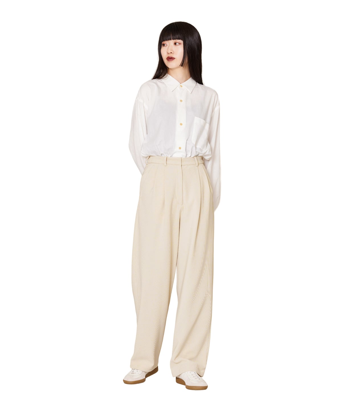 CLANE RIB STRIPE TUCK PANTS クラネ セール】【CLANE/クラネ】RIB STRIPE TUCK PANTS/リブストライプ