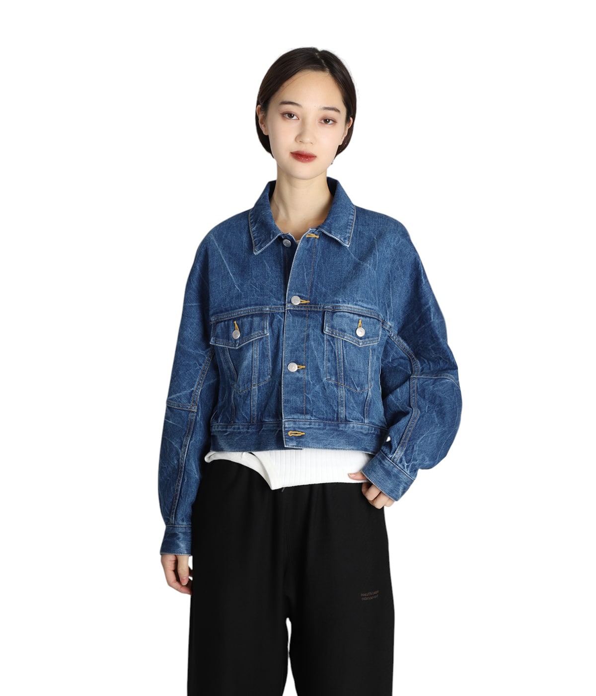 【美品】BEAUTIFUL PEOPLE デニムジャケット 36 レディース】selvedge denim short blouson | beautiful people