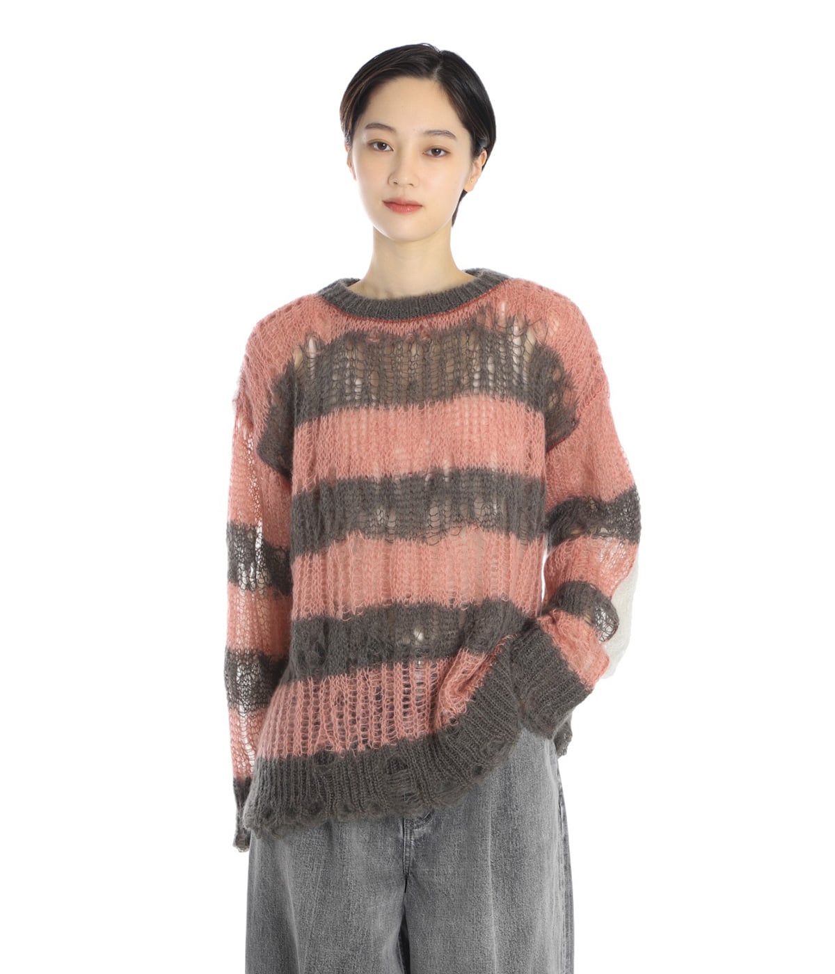 flip wooledmohair damaged pullover | beautiful people