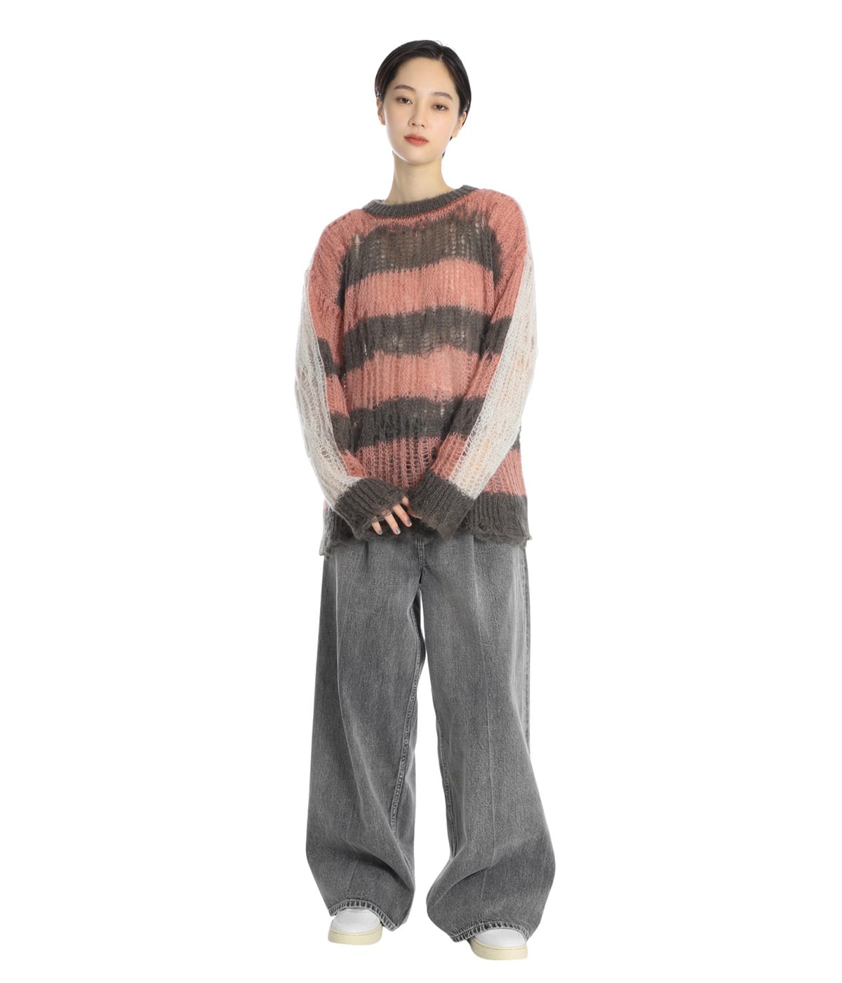 flip wooledmohair damaged pullover | beautiful people