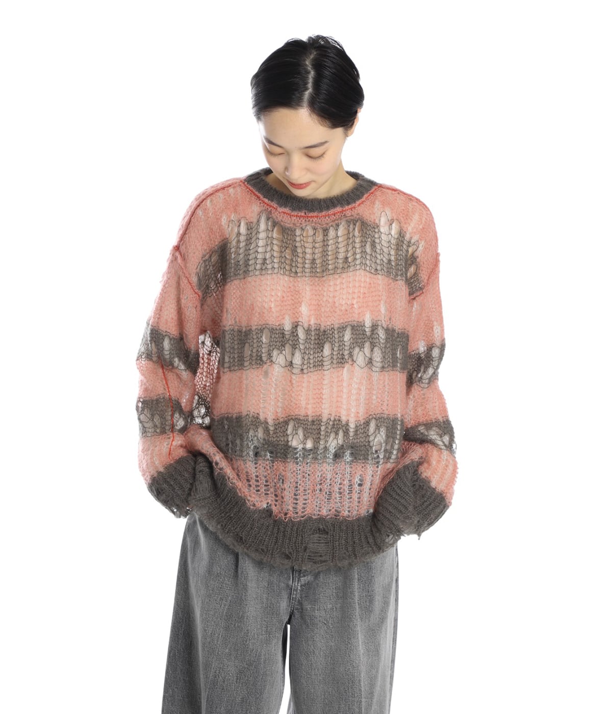 flip wooledmohair damaged pullover | beautiful people