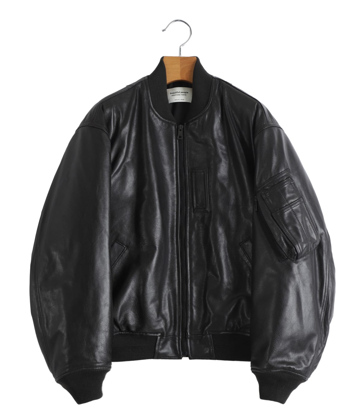 レディース】light lamb leather fanshape MA-1blouson | beautiful