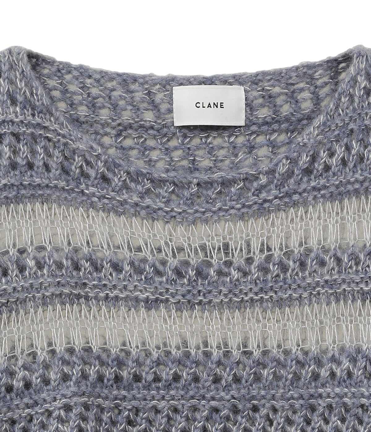 レディース】SHEER BORDER MOHAIR KNIT | CLANE(クラネ