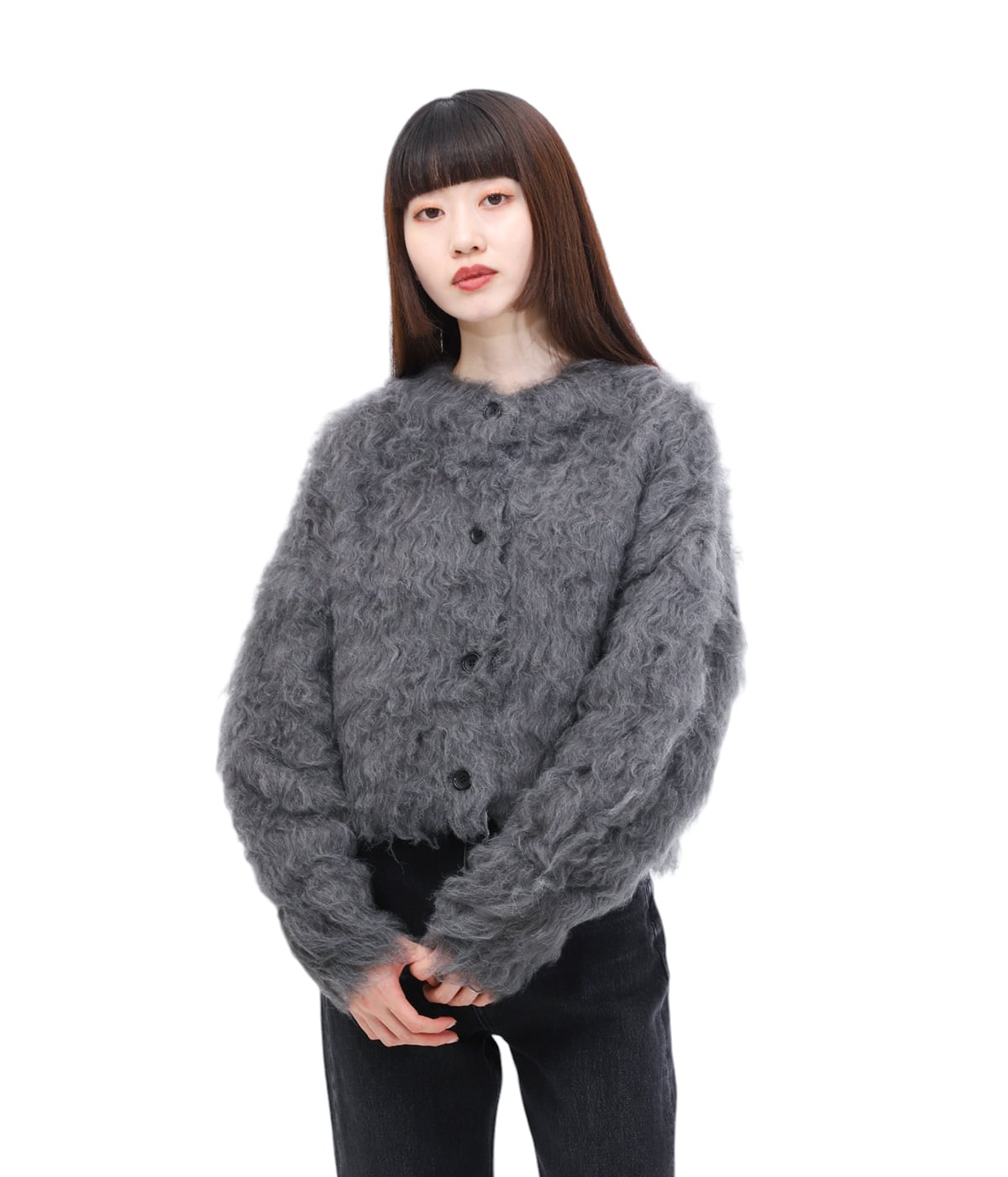 CLANE / クラネ ： 【レディース】SHAGGY SHORT KNIT CARDIGAN ： 17106-2102 レディース】SHAGGY SHORT KNIT CARDIGAN | CLANE(クラネ