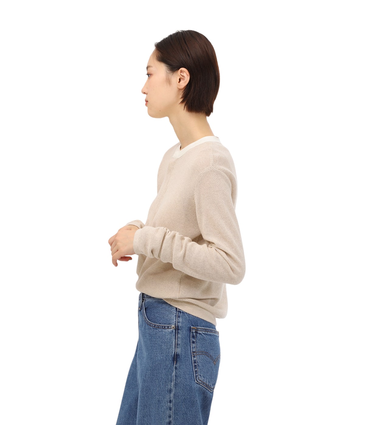 トップス CLANE MESH HENLEY NECK TOPS レディース】MESH HENLEY NECK TOPS | CLANE(クラネ) / トップス