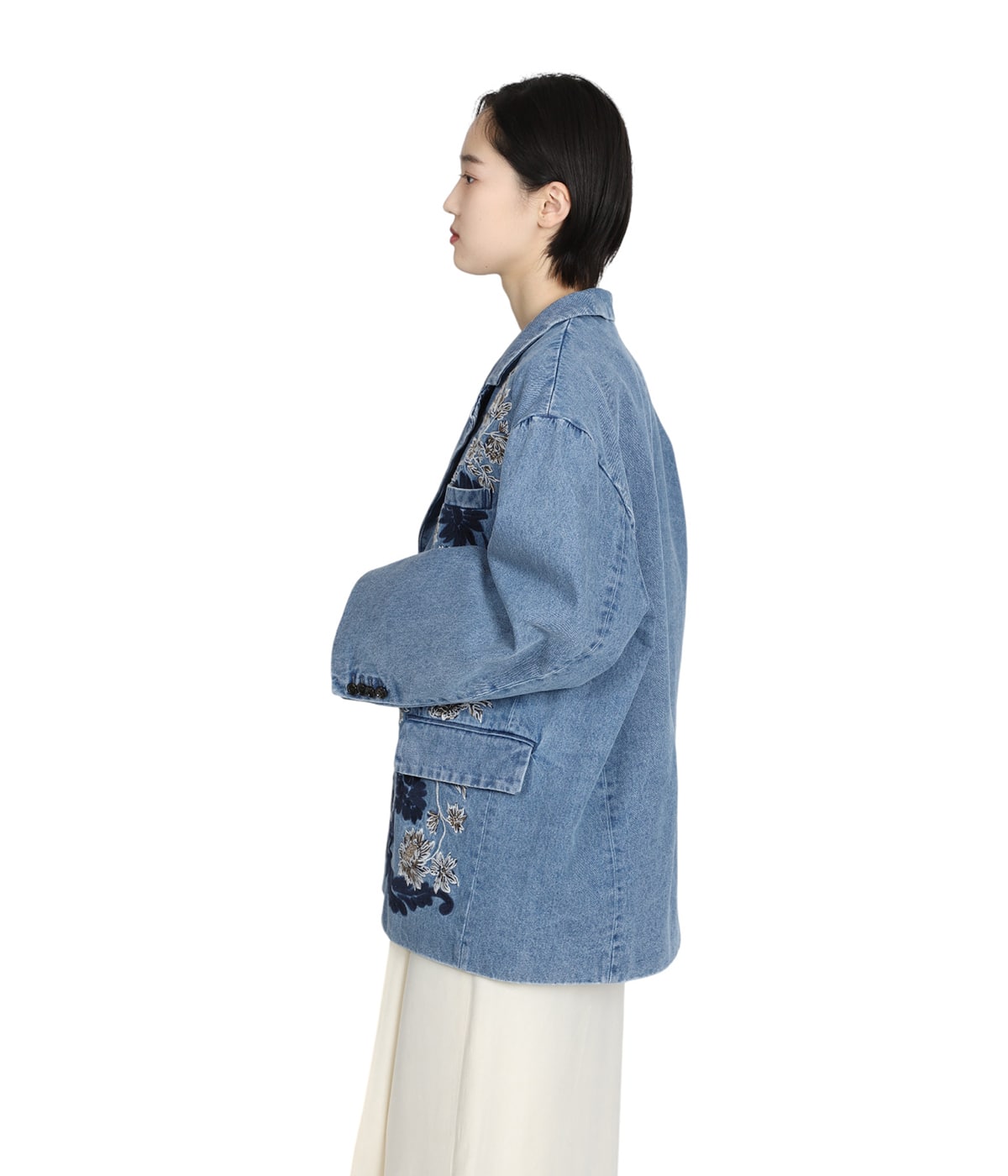ジャケット・アウター CLANE /FLOWER EMBROIDERY TAILORED JACKET CLANE - オリジナルテーラードジャケット - FLOWER EMBROIDERY