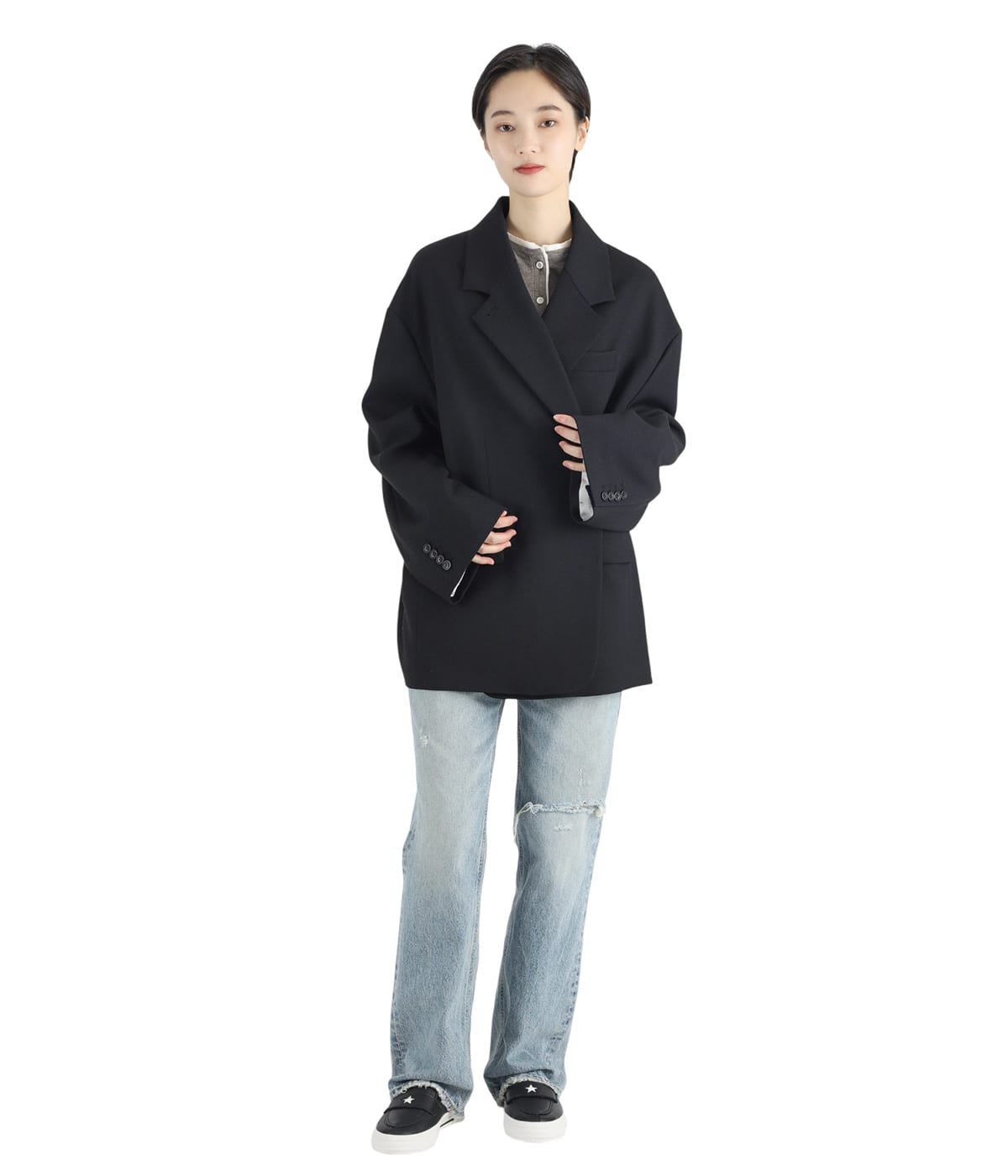 model（166cm） 着用サイズ：1