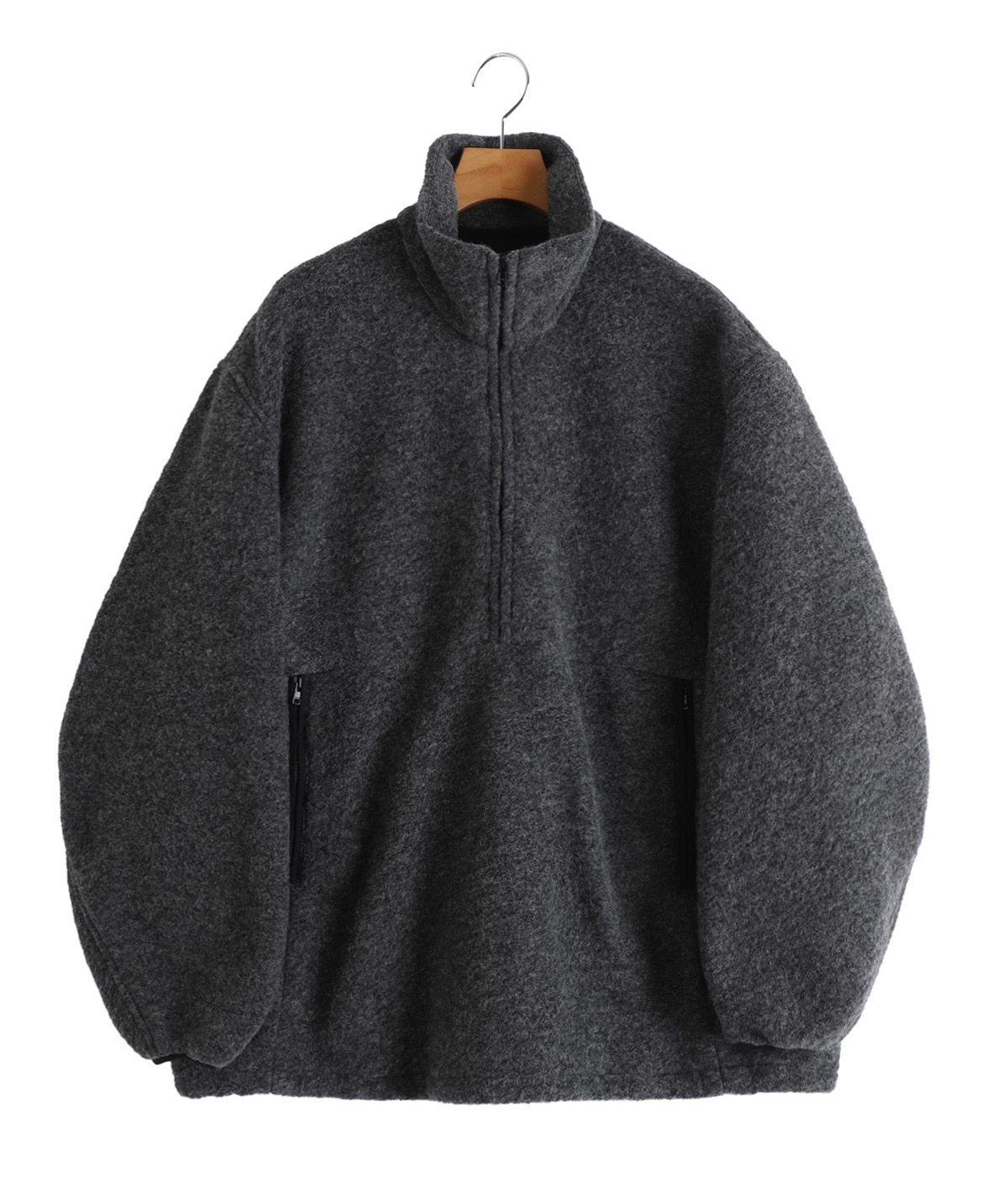 CLANE SLIVER HALF ZIP TOPS ダークグレー フリーサイズ レディース】SLIVER HALF ZIP TOPS | CLANE(クラネ) / アウター