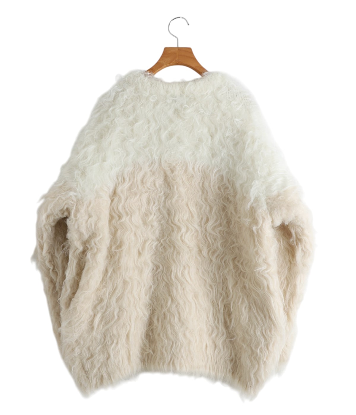 CLANE カーディガン サイズ1 アイボリー レディース】BI COLOR SHAGGY KNIT CARDIGAN | CLANE(クラネ