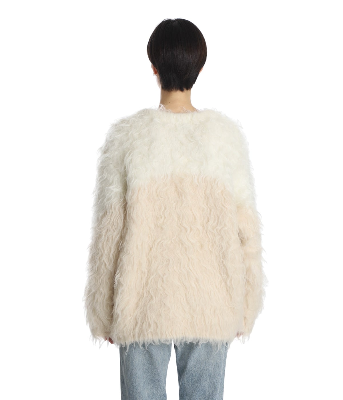 レディース】BI COLOR SHAGGY KNIT CARDIGAN | CLANE(クラネ