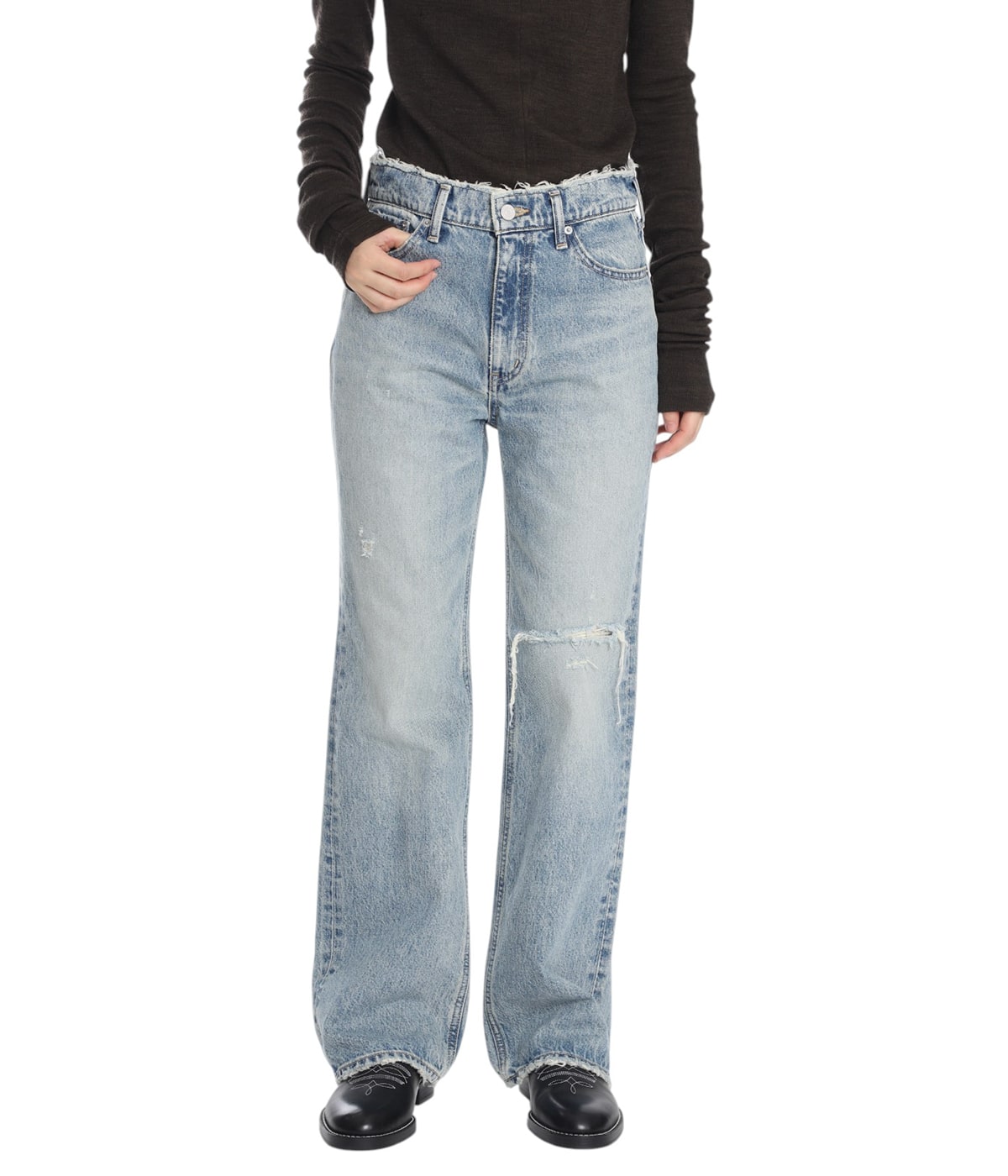 レディース】CRASH DENIM PANTS | CLANE(クラネ) / パンツ