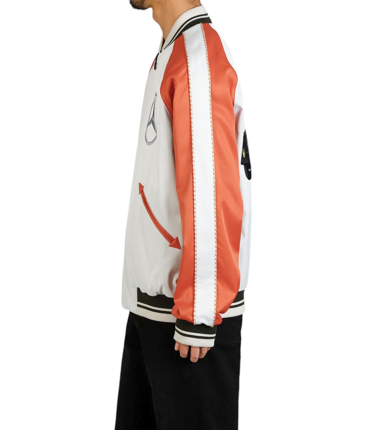 関税送料込み MONCLER X MERCEDES-BENZ BY NIGO SATET BOMBER Moncler x Mercedes-Benz by Nigo Satet Reversible Satin