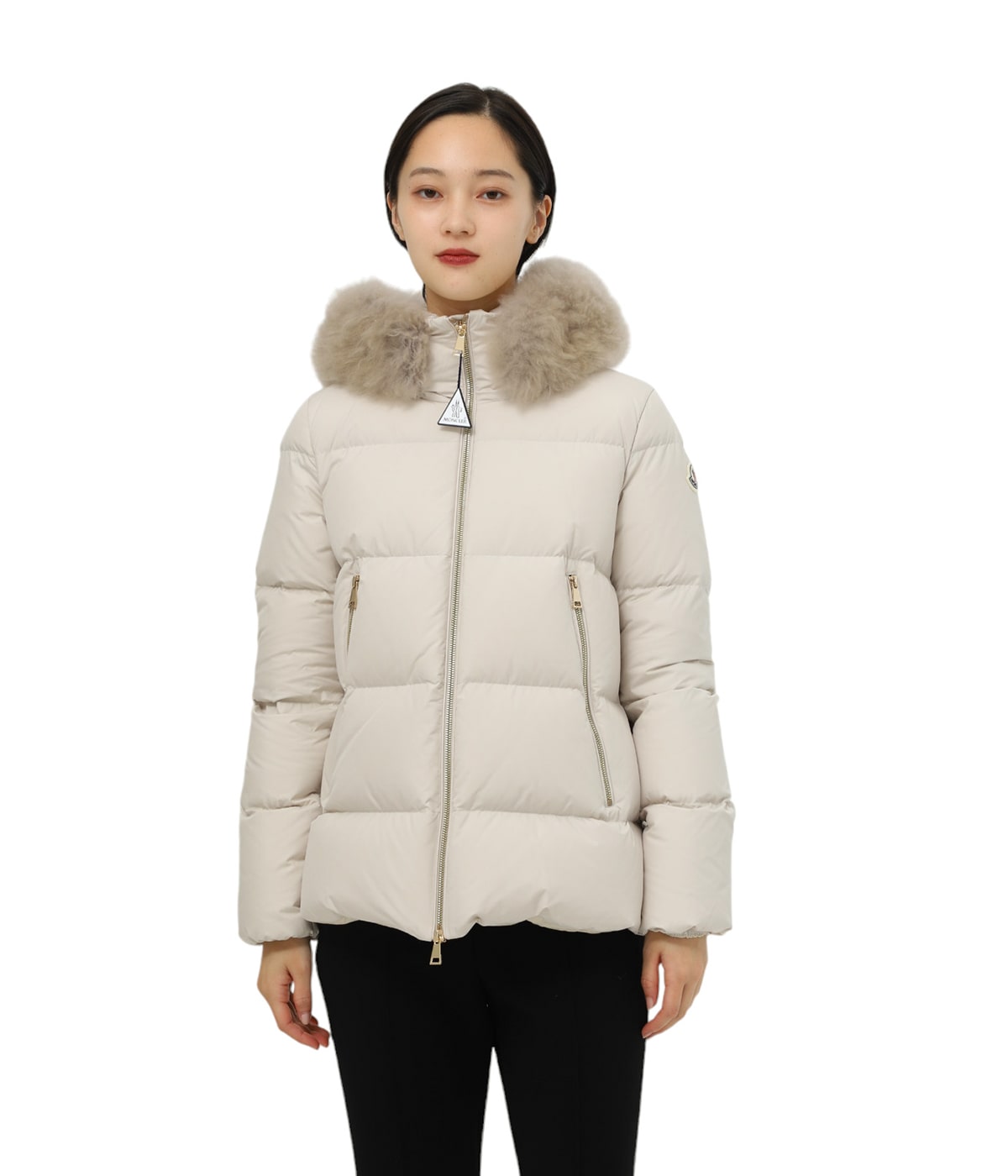 *MONCLER* LAICHEFUR ファーフード付きショートダウンジャケット Laichefurショートダウンジャケット ☆関税込☆ (MONCLER/ダウン