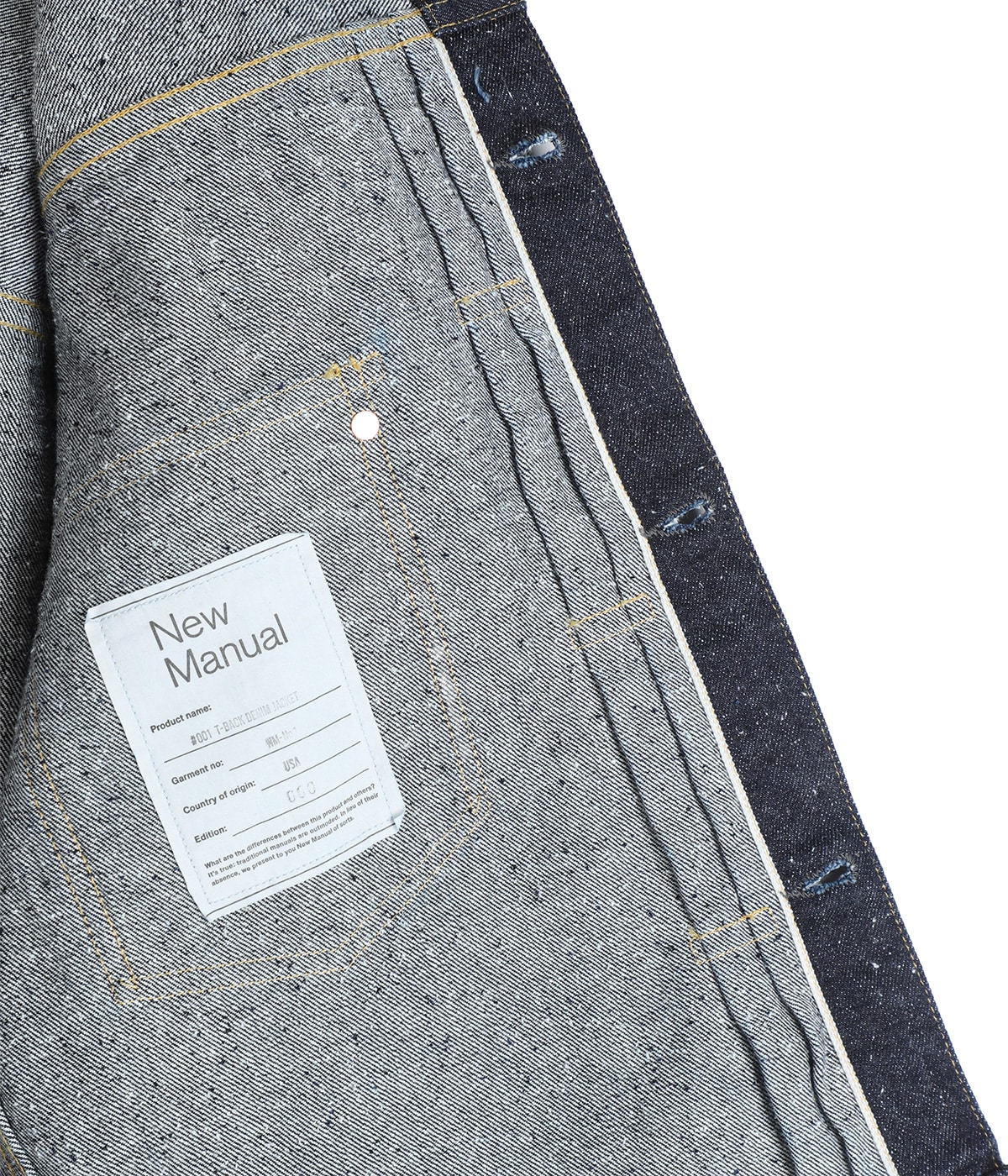 001 T-BACK DENIM JACKET ONE-WASHED | New Manual(ニュー 001 T-BACK DENIM JACKET ONE-WASHED | New Manual(ニュー