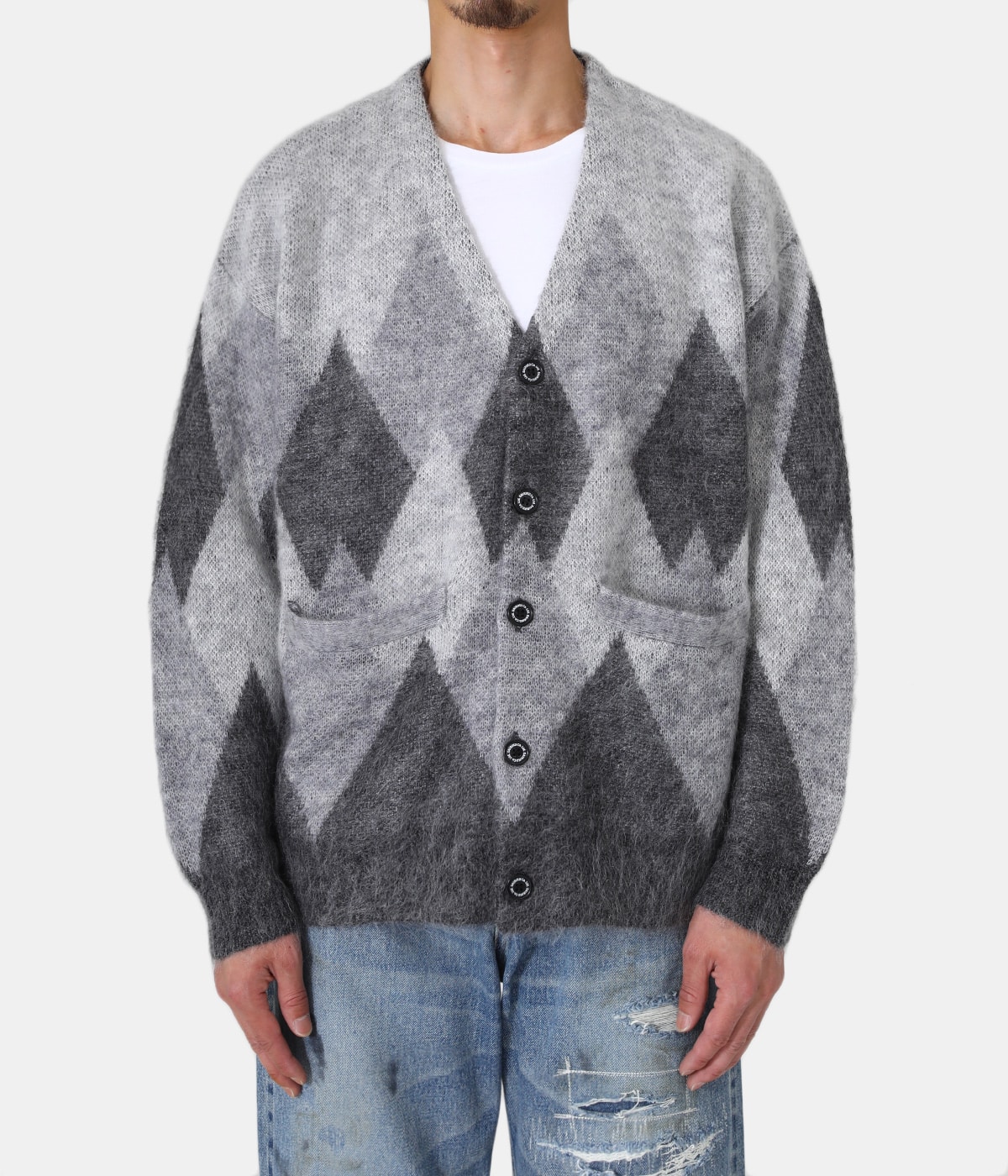 22AW DAIRIKU アーガイル モヘア カーディガン Argyle Mohair Knit Cardigan | DAIRIKU(ダイリク) / トップス